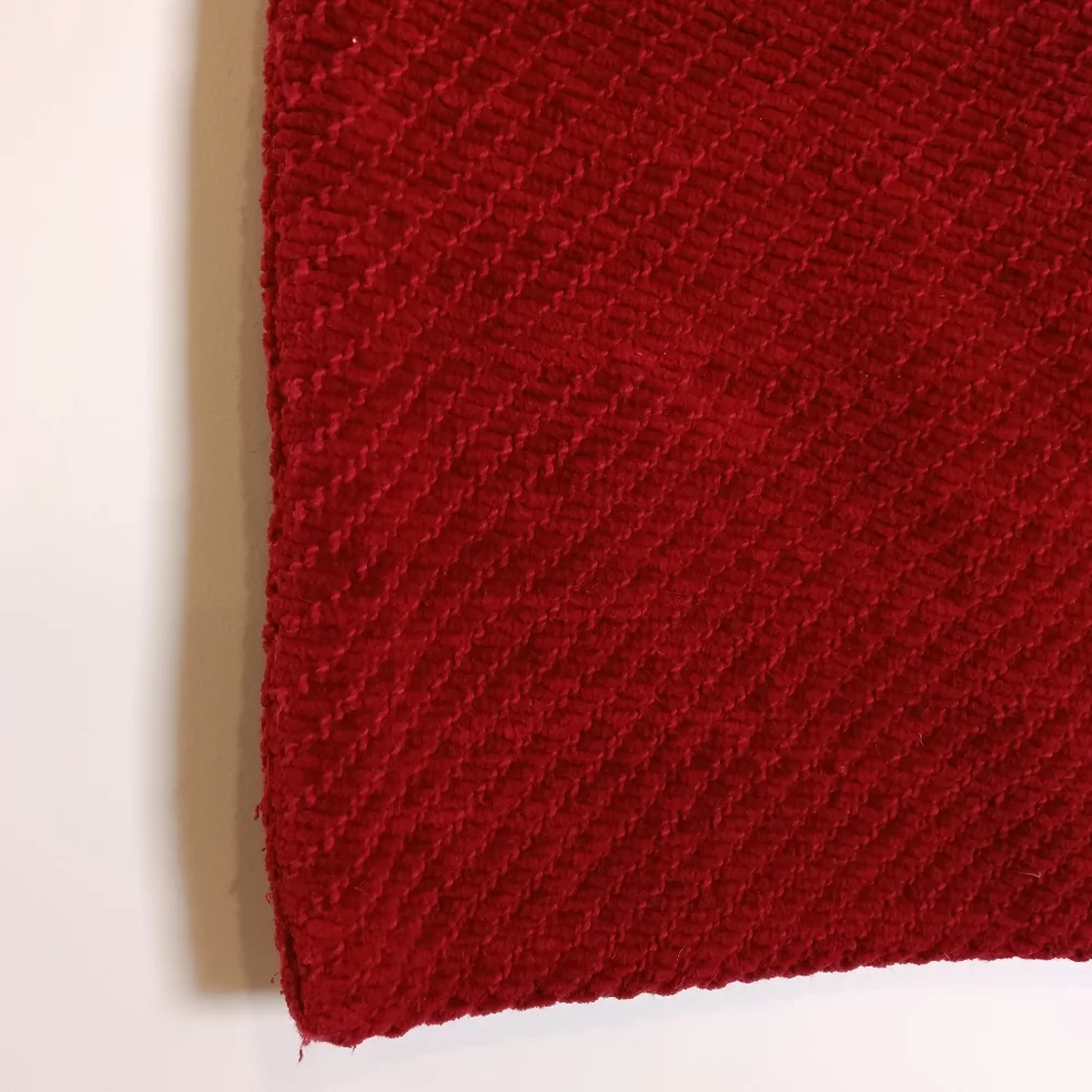 Pottery Barn Burgundy Cotton Chenille Pillow Cover 20 x 20
